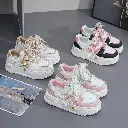 LURAD Sepatu Wanita Unik Sol Tebal Q551 Tinggi Colorfull Warna Soft Sneakers Cewek Hangout OOTD