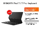 Xiaomi Pad 7/7 Pro Keyboard | Desain 2-in-1 | Magnetic Connection lebih Stabil & Responsif | Kompatibel dengan Xiaomi Pad 7