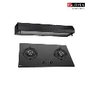 Delizia Official Shop - Promo Paket Kompor Gas Delizia 2 Tungku BGH82.A1BG + Hood VSH92A1BK