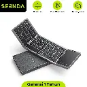 Seenda JP302 Foldable Keyboard Wireless Dual Bluetooth Trackpad Rechargeable - Garansi 1 Tahun
