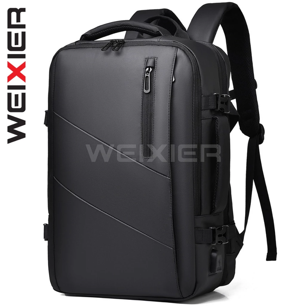 WEIXIER B683 Tas Punggung Pria Ransel Laptop Expandable USB Port Multi Fungsi WX-OS