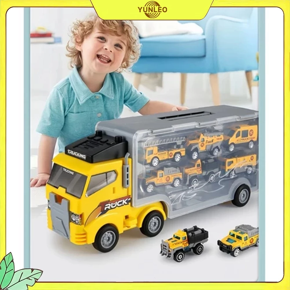 Alloy Cars Mainan Anak Truck Fire Truck Mobil Truk Kontainer Metal Alloy Cars Mainan AnakYUNLEO​