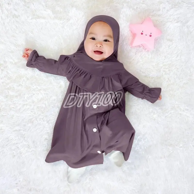 DTY100 Gamis bayi perempuan newborn BiLqiS 0-6 bulan 6-12 bulan 12-18 bulan
