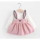 Dress Anak Perempuan Gaun Bayi Baju Anak Cewek Import Korean Style 0 6 12 Bulan 1 2 3 Tahun Katun Motif Kelinci Natal