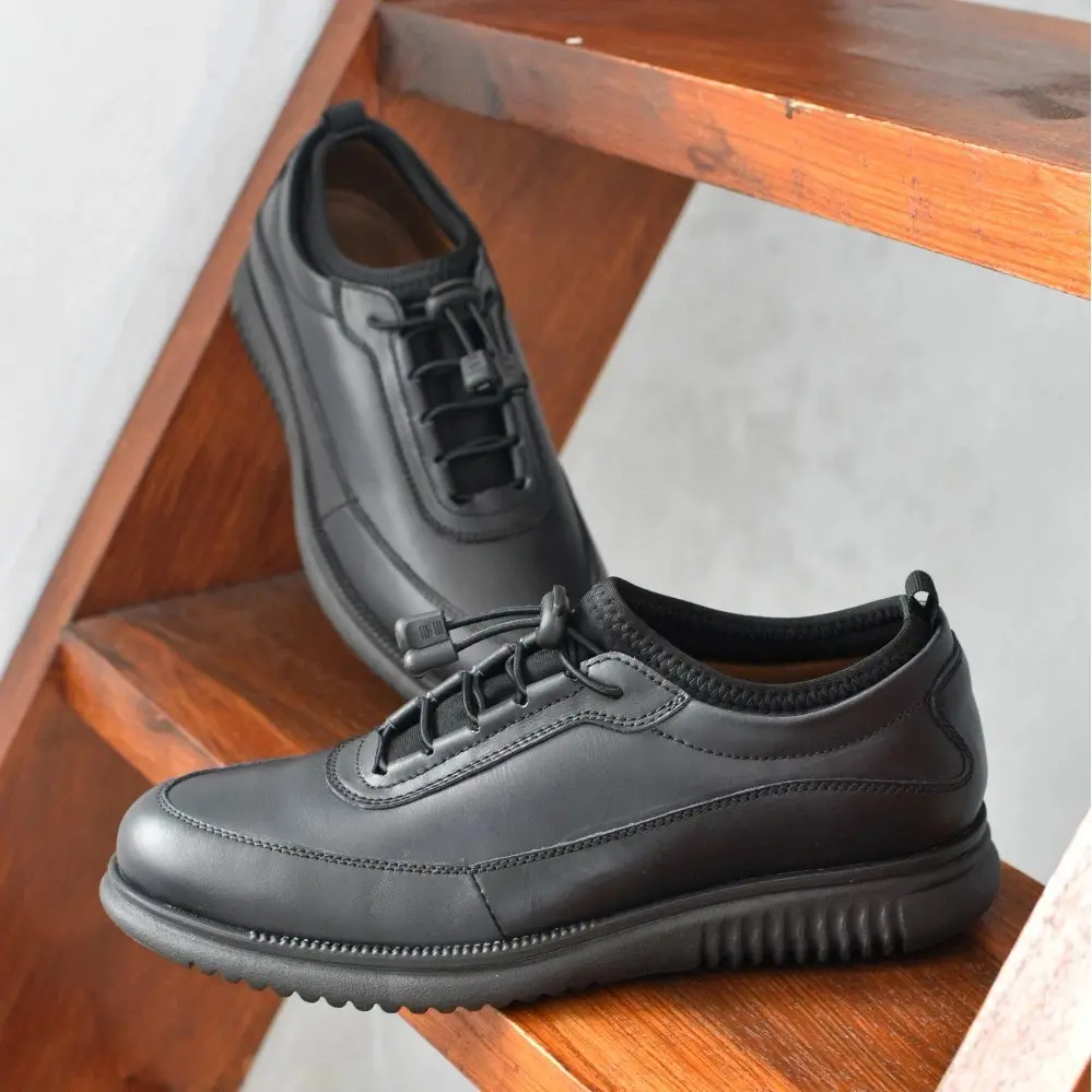 VOLVE - Sepatu Kerja Pria Wave Leather Edition Black