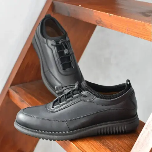 VOLVE - Sepatu Kerja Pria Wave Leather Edition Black