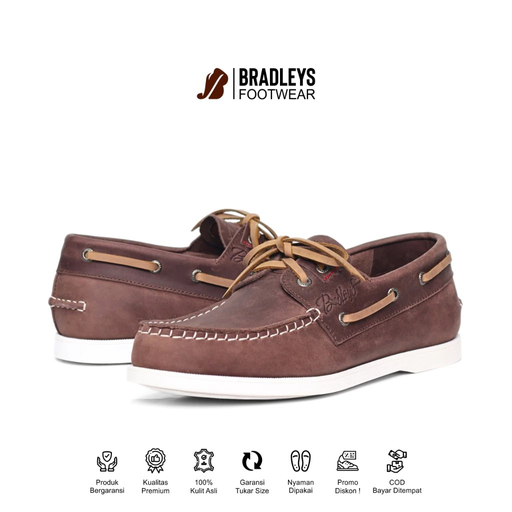 Bradleys Zapato Fit Brown - Sepatu Kulit Kasual Loafer Pria