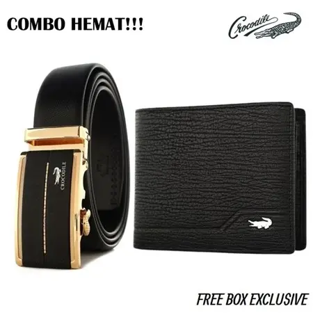 Set Ikat Pinggang sabuk gesper dan Dompet