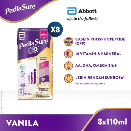 PediaSure Go Vanila (1-10th) - Nutrisi UHT - 8x110ml