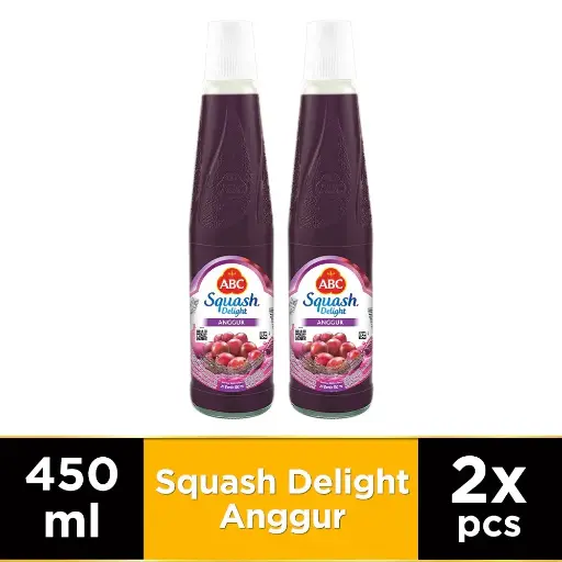 ABC Sirup Squash Delight Anggur 450 ml - Twin Pack