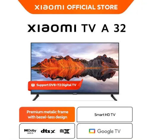 Xiaomi Google TV A 32 | Dolby DTS Audio | Smart WIFI Youtube Digital Google TV