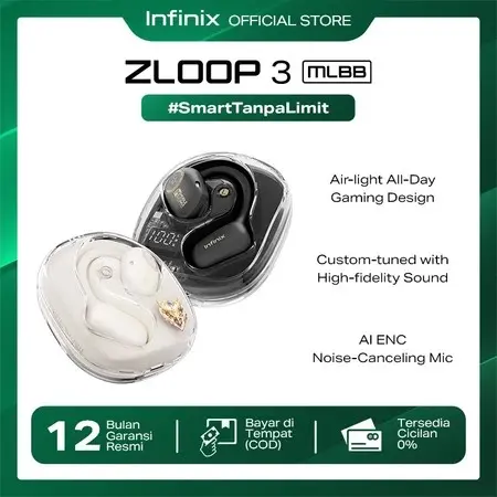 Infinix Zloop 3 - 30 Hours Playtime - Premium Sound Quality - AI Noise-Canceling Mic