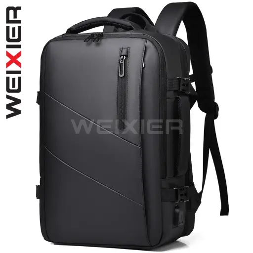 WEIXIER B683 Tas Punggung Pria Ransel Laptop Expandable USB Port Multi Fungsi WX-OS