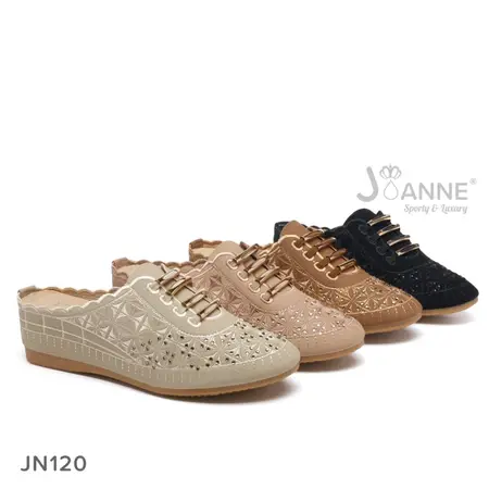 [JOANNE] Slop Wedges Loafers Shoes JN120