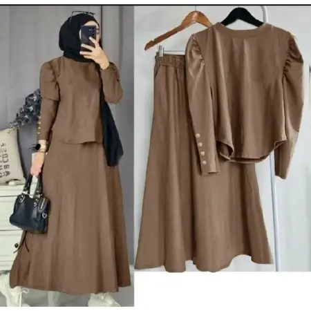 SETELAN ROK WANITA TERBARU DAN KEKINIAN TRENDY SETELAN PALAZO REMAJA DEWASA FASHION TERBARU SIZE M, L, XL, XXL